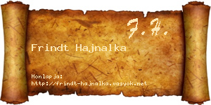 Frindt Hajnalka névjegykártya
